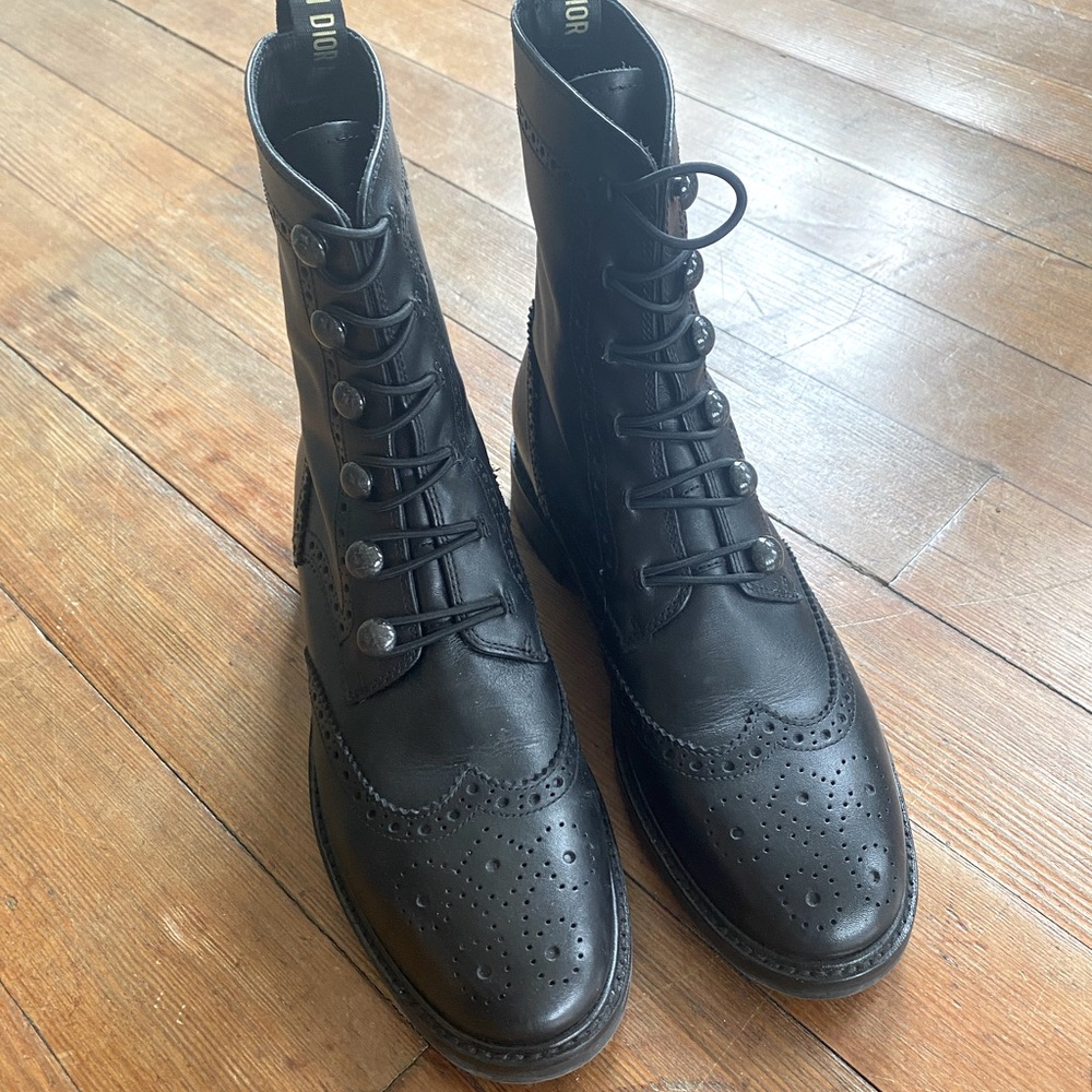 Authentic Christian Dior Combat Boots